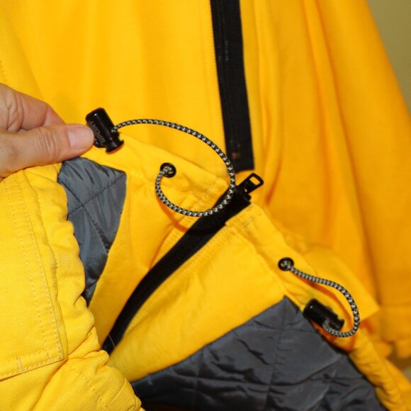WINTER IS COMING! - Yellow Structure Sport Winter Ski Hooded Jacket Coat - L - Picture 8 of 16